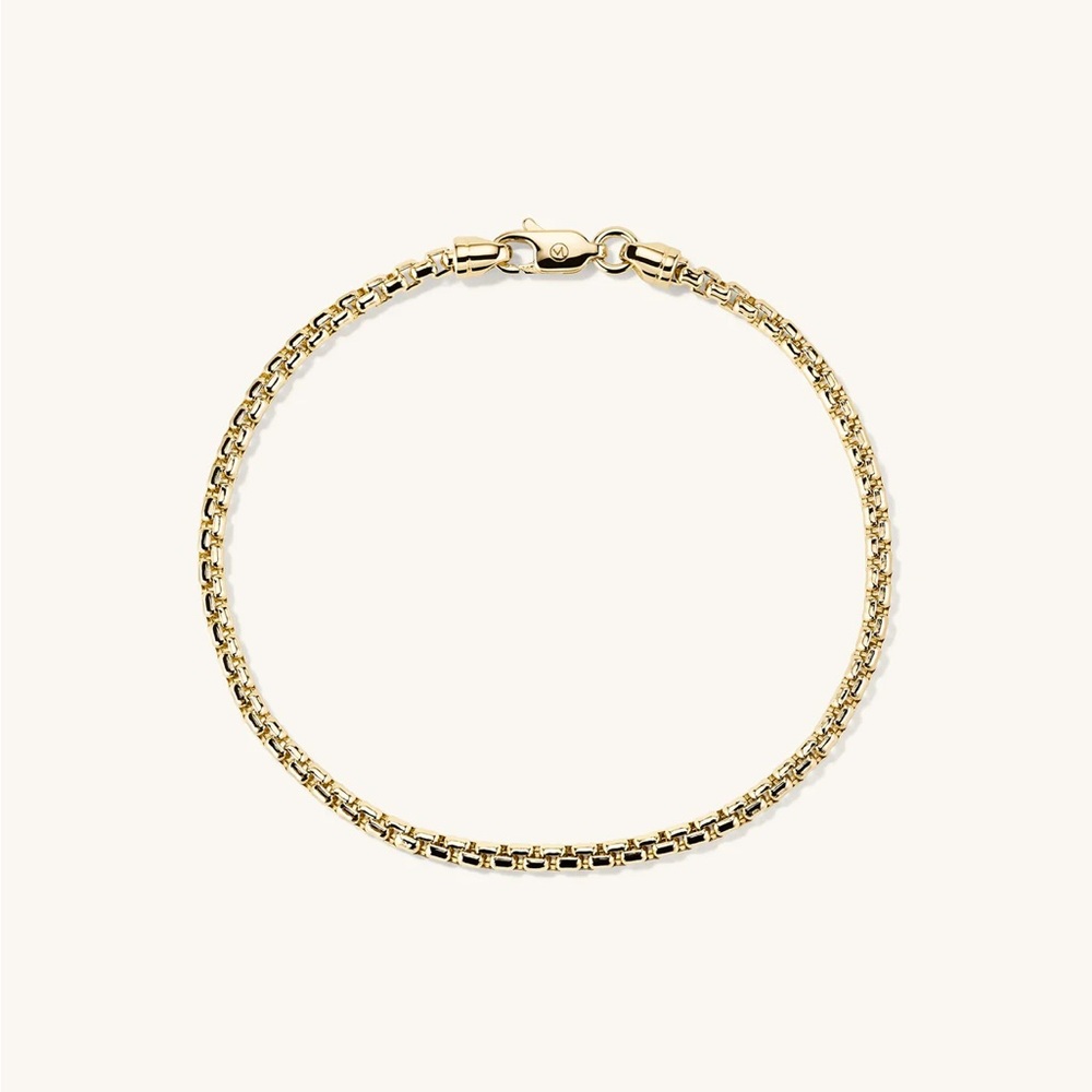 Mejuri 14K Gold Round Box Chain Bracelet
